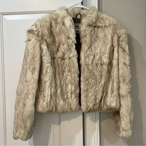 Split End Ltd Rabbit Fur Coat Vintage Sz M